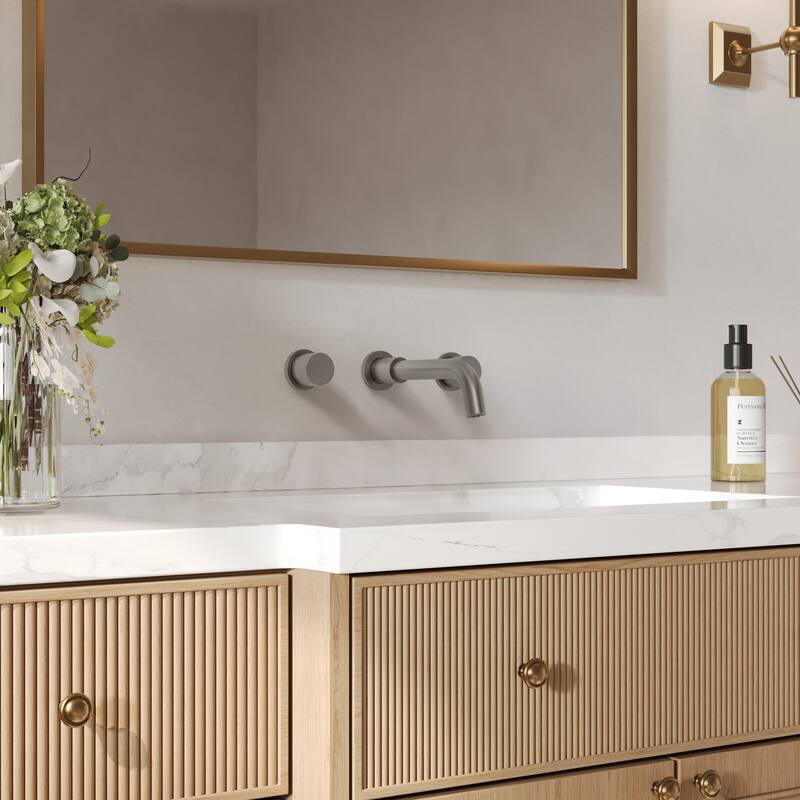 GRANDJOY 2-Handle Wall Mounted Bathroom Faucet