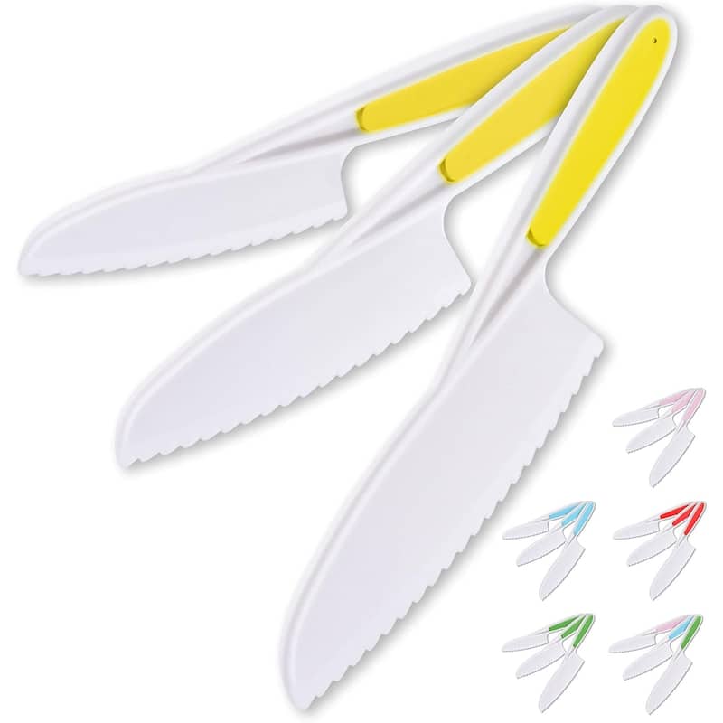 Zulay Kitchen Kids Knife Set for Cooking and Cutting - Yellow