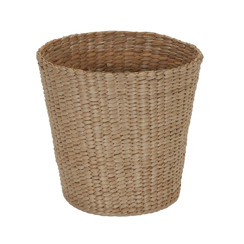 Household Essentials Cattail and Paper Cream Waste Basket - Cream