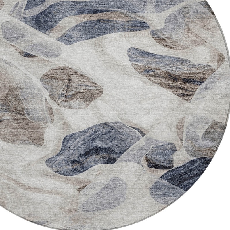 HomeRoots Abstract Transitional Rectangle Outdoor Rug