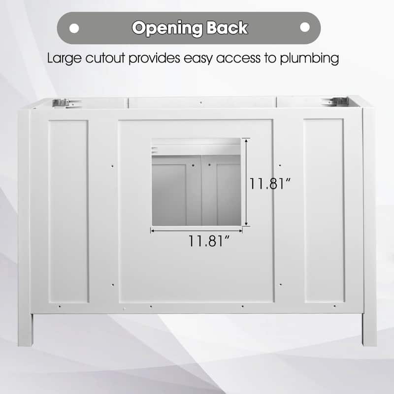 Nephelily 48" 60" 72" Bathoom Vanity Base Only, Easy-to-Install