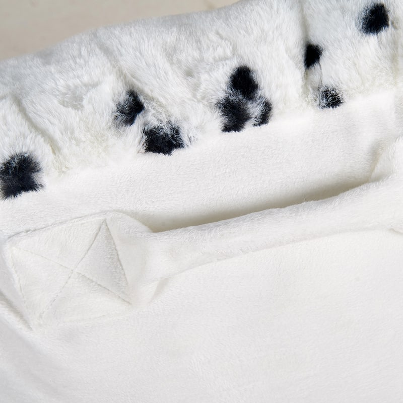 Home Soft Things Animal Pattern FauxFur Bedrest