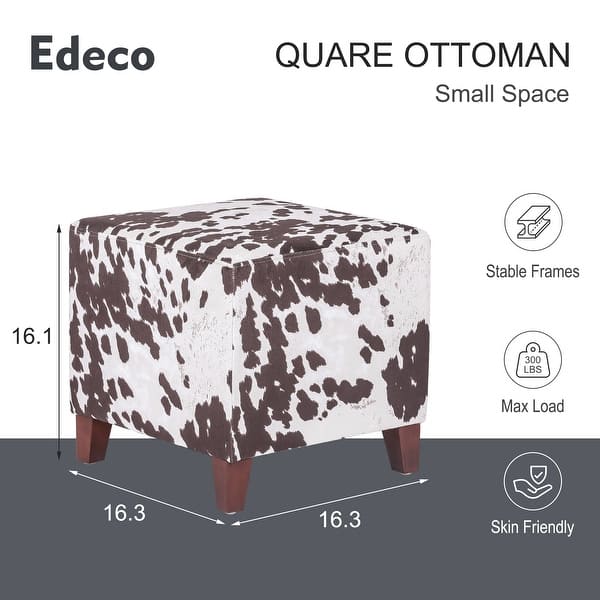 dimension image slide 0 of 12, Adeco Simple British Style Passionate Cube Ottoman Footstool
