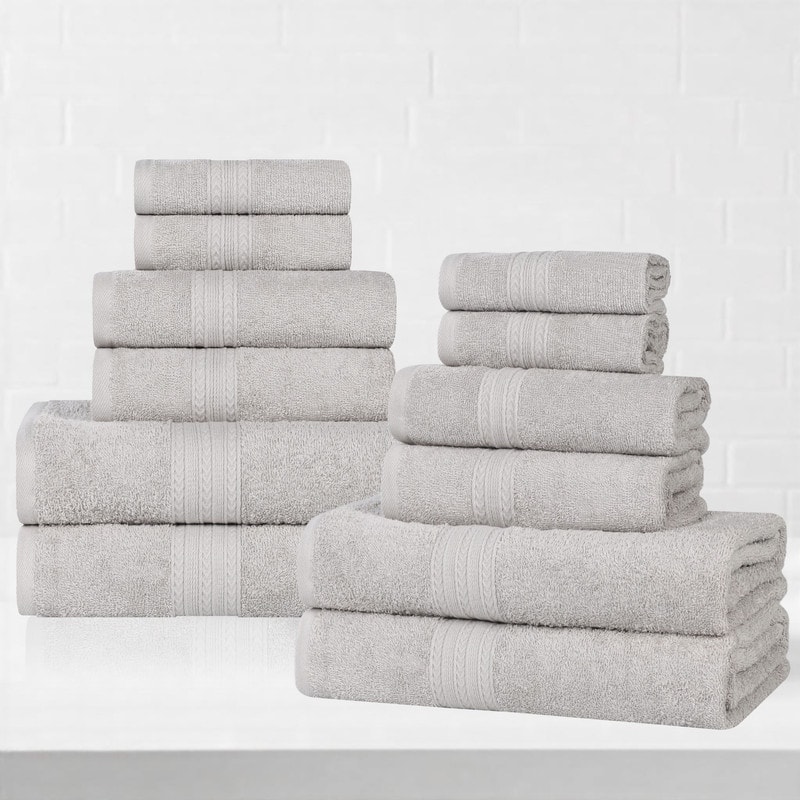 Superior Eco-Friendly Sustainable Cotton 12-Piece Bathroom Towel Set