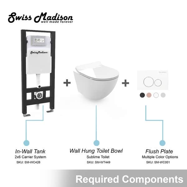 Shop Swiss Madison Wall Mount Toilet Actuator Flush Push Button