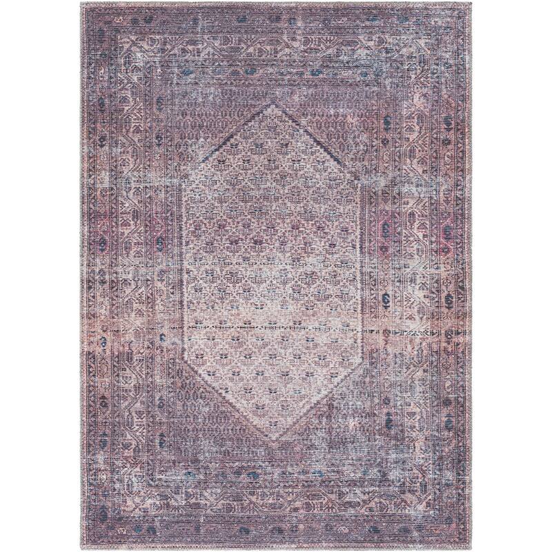 Livabliss Kori Moody Medallion Printed Machine Washable Area Rug