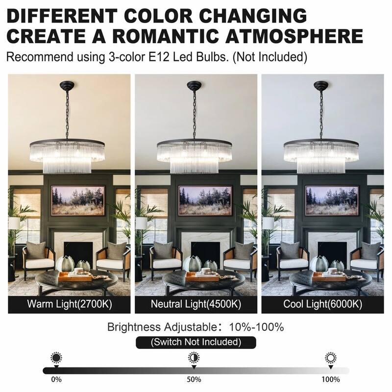 KAYLA 125 in. 20-Light Gold Crystal Chandelier- High Ceiling Lighting Fixture