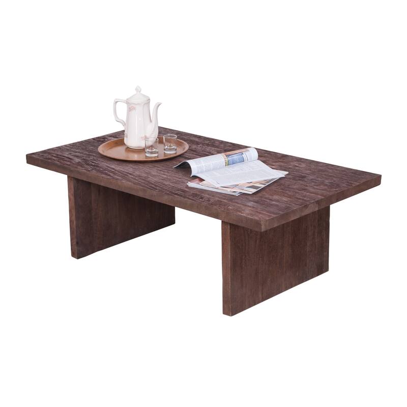 SAFAVIEH Elyse Mid-Century Rectangular Coffee Table - 47Wx26Dx16H - Brown