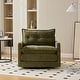 preview thumbnail 43 of 47, GALDWIN Chenille Upholstered 360°Degree Swivel Mid Century Modern Arm Chair for Living Room Olive Green