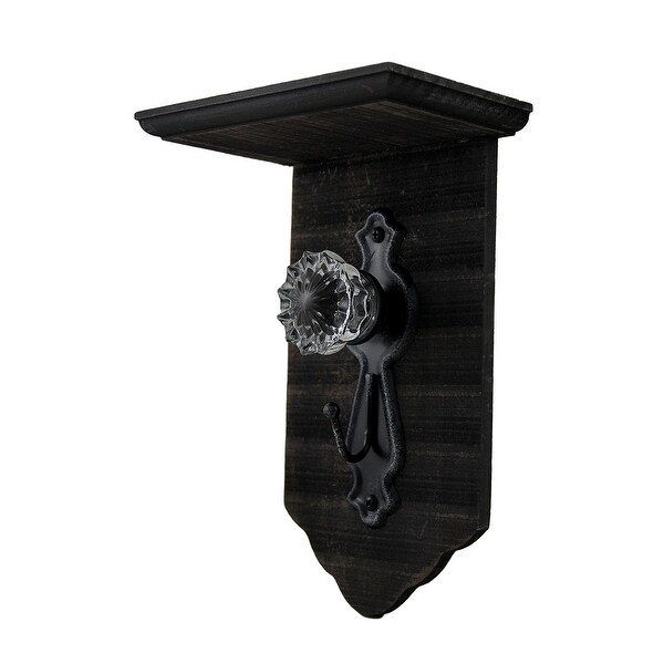 New Distressed Wood Metal Antique Style Doorknob Wall Hanger Or