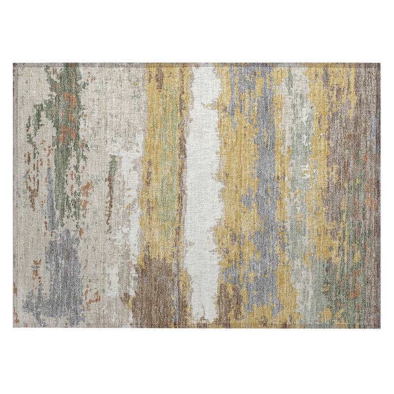 Machine Washable Indoor/ Outdoor Modern Buena Chantille Rug