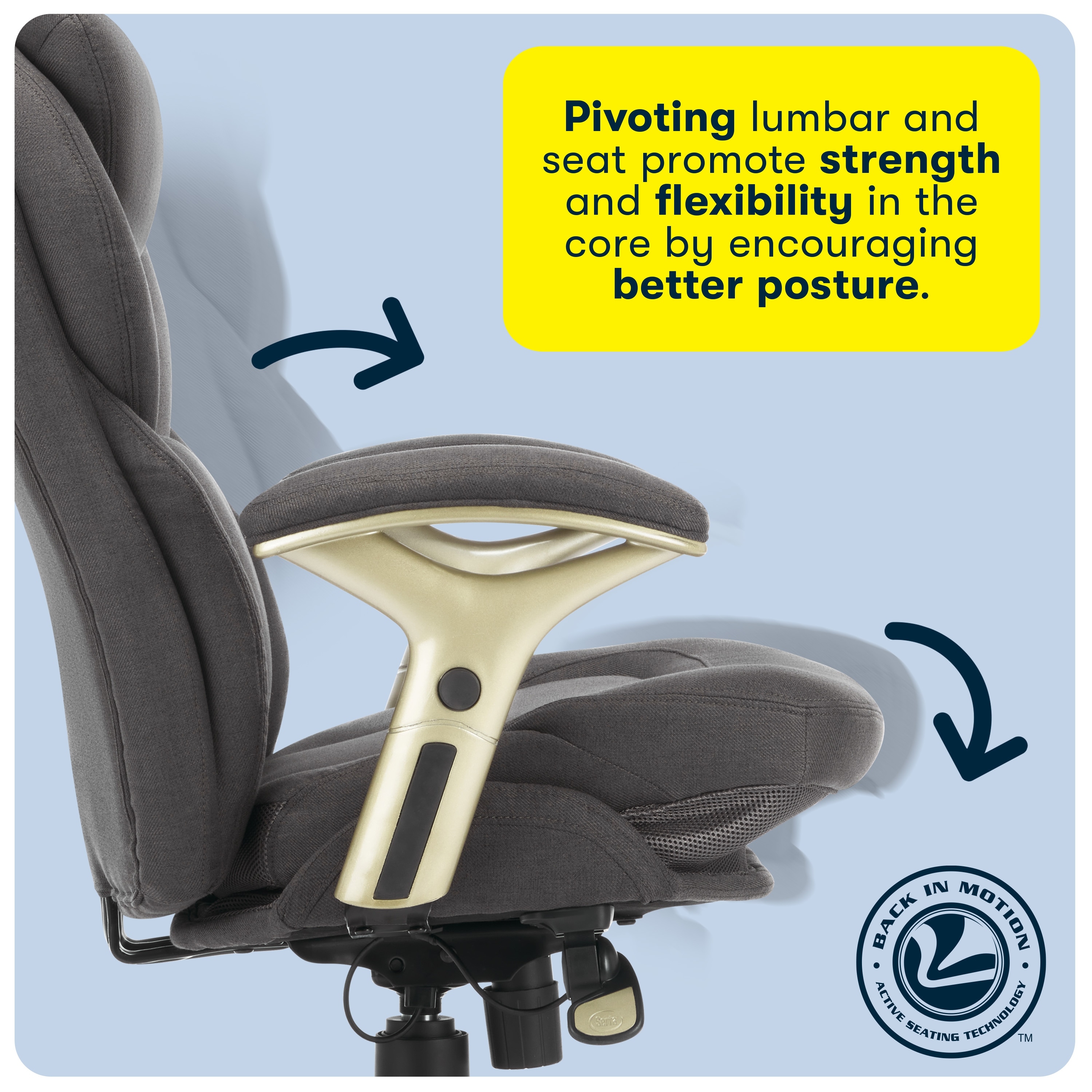 Serta office best sale chair lumbar support