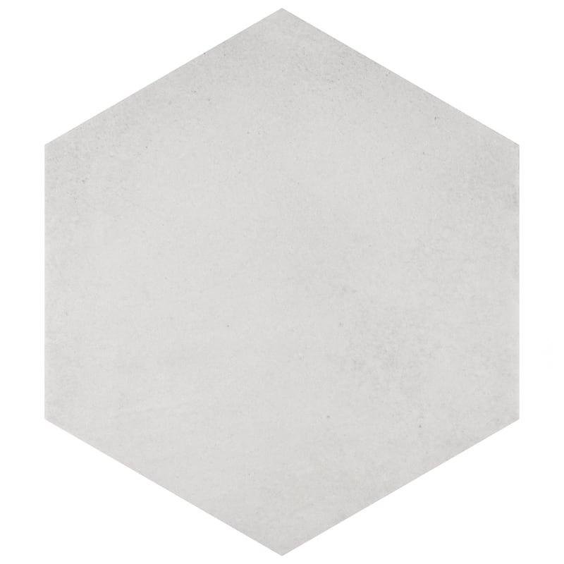 Merola Tile Heritage Hex Snow 7" x 8" Porcelain Floor and Wall Tile