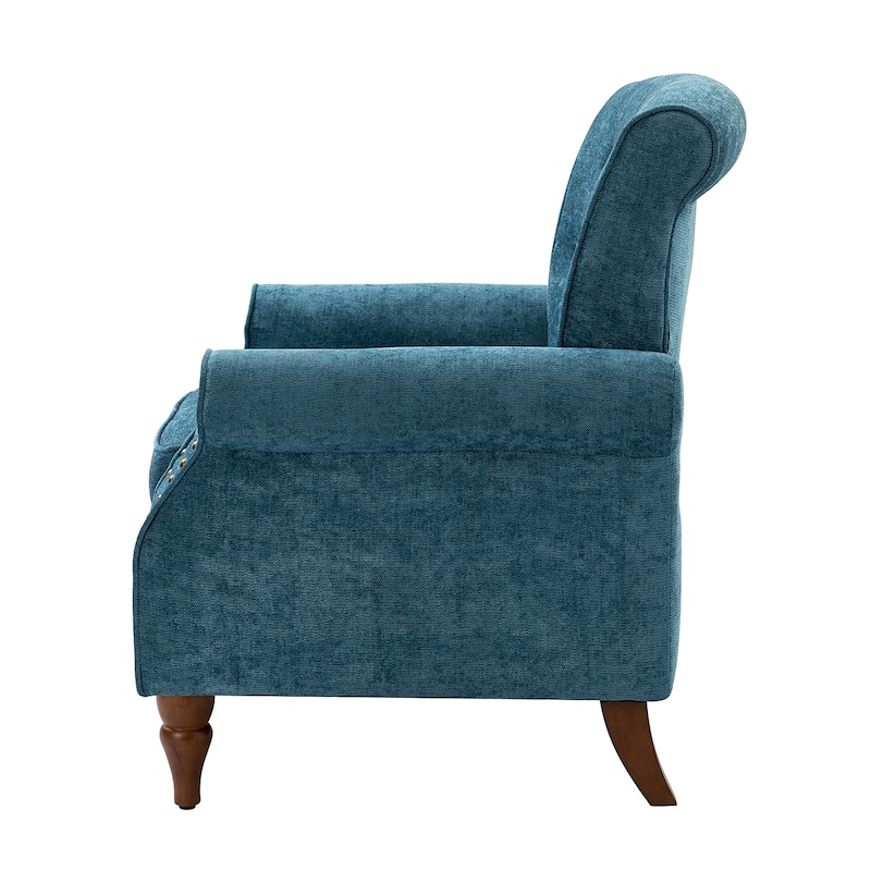 Indiges Comfy Upholstered Accent Armchair with Tufted Back Set of 2 for Bedroom Reading Office
