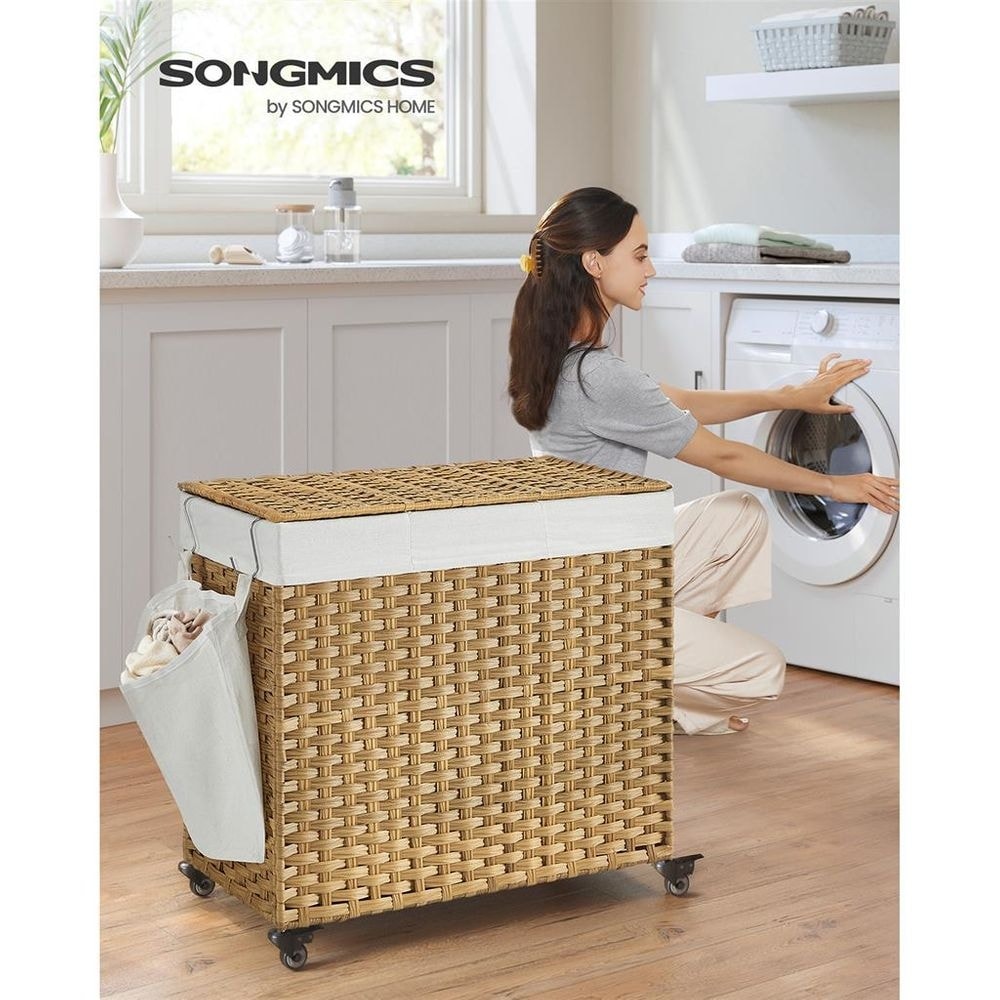 Laundry hamper with wheels on sale