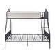 preview thumbnail 3 of 4, Furniture of America Orven Modern Black Metal Twin over Full Bunk Bed