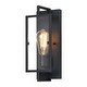 preview thumbnail 2 of 6, 1-Light Matte Black Indoor Modern Wall Sconce - 5 in. W x 13 in. H x 4 in. E