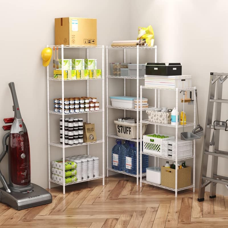 5-Shelving Unit, Adjustable Wire Shelving