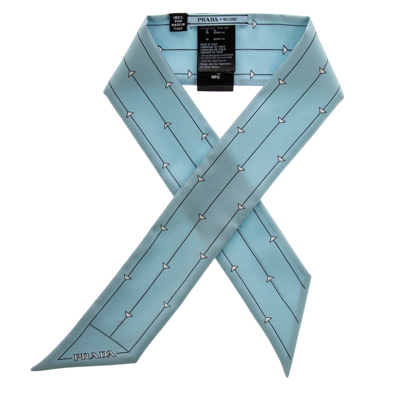 Prada Printed Twilly - Blue