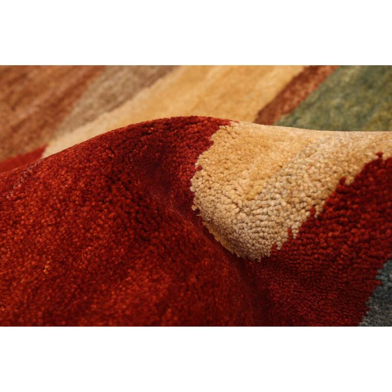 ECARPETGALLERY Hand-knotted Peshawar Ziegler Dark Copper Wool Rug - 5'1 x 7'0