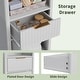 preview thumbnail 19 of 19, Garvee 67" Tall Freestanding Narrow Raised Bathroom Laundry Storage Cabinet with Drawer