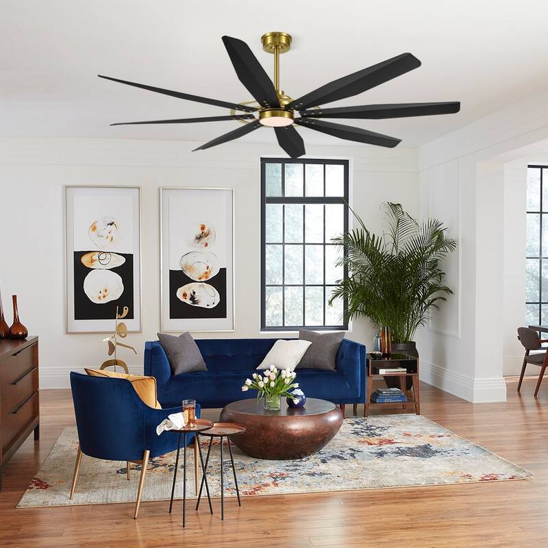 MLiAN 60/72 inch 8 Blades Indoor LED Ceiling Fan with Remote control