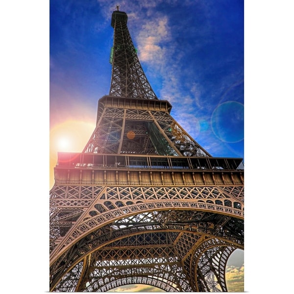 "Picture took under the Eiffel Tower at sunset." Poster Print