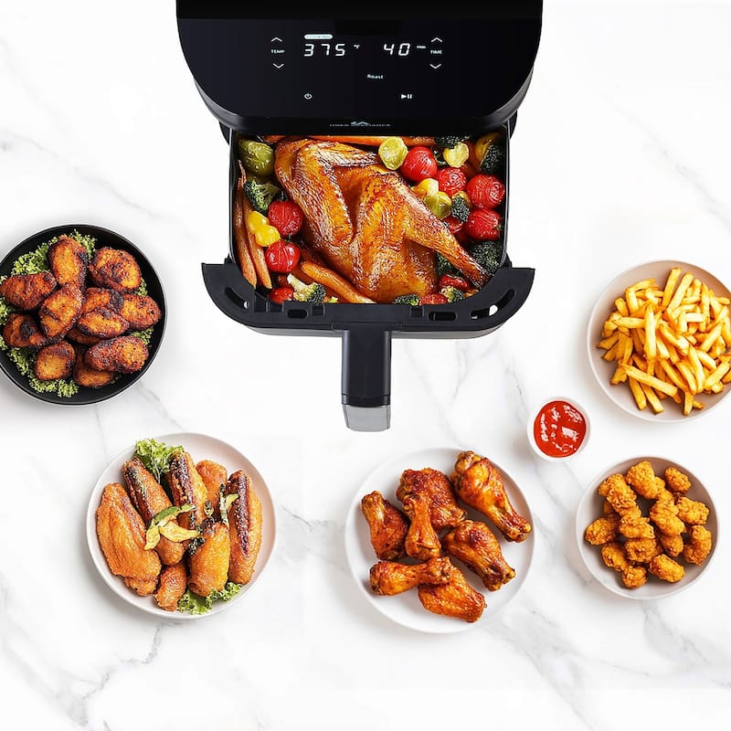 Uber Appliance Air fryer XL Deluxe - 5Qt Digital Display - Ceramic Non stick Non Toxic - 5 Quart
