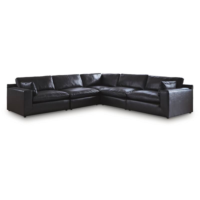 Signature Design by Ashley Emilia Black 5-Piece Sectional - 130" W x 130" D x 36" H