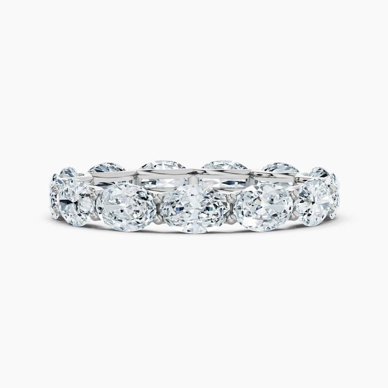 Auriya 14k Gold Oval East-West Lab Grown Diamond Eternity Band 1.80 - 8.25 ct. tw. (F-G, VS) - 3.25 ct. wt. - 7.5 - White