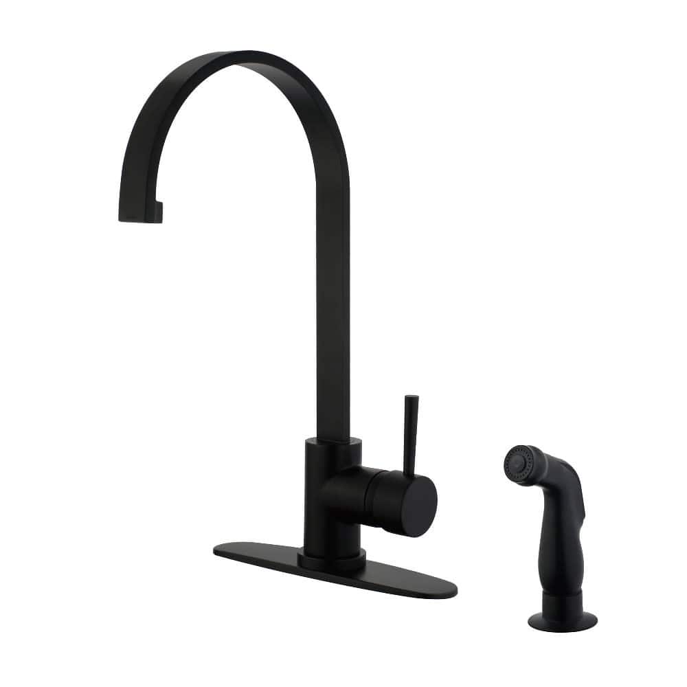 Kingston Brass Concord 1.8 GPM Single Hole Kitchen Faucet - Includes