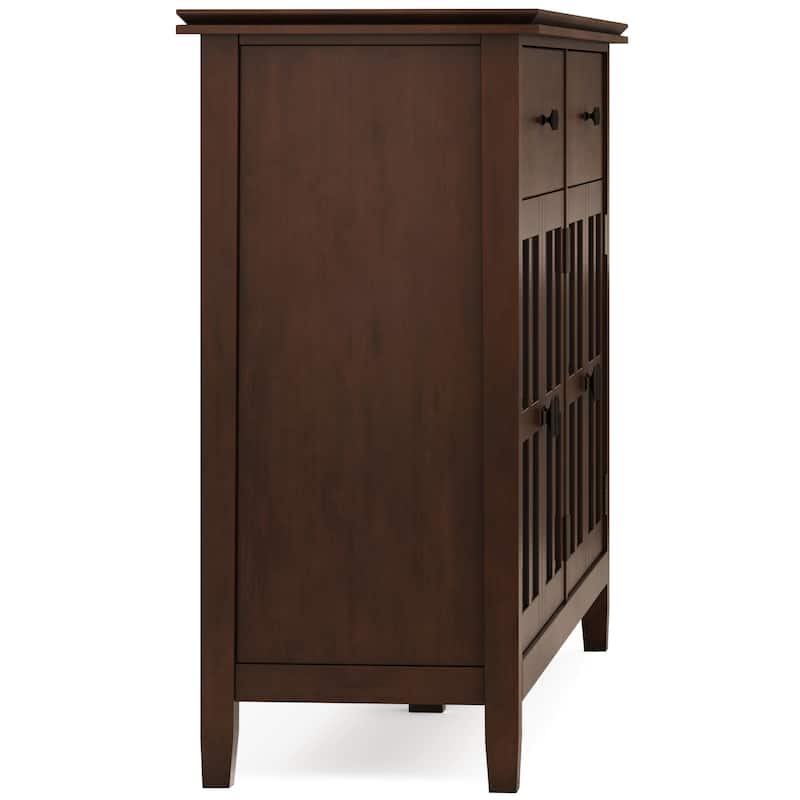WYNDENHALL Stratford 60" Wide Solid Wood Transitional Large 4 Door Sideboard Buffet -  17"d x 60"w x 34"h