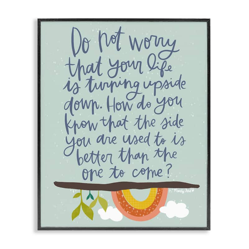 Stupell Hopeful Encouraging Phrase Framed Giclee Art Design By Mandy Ford Art + Illustration - 24 x 30 - Black