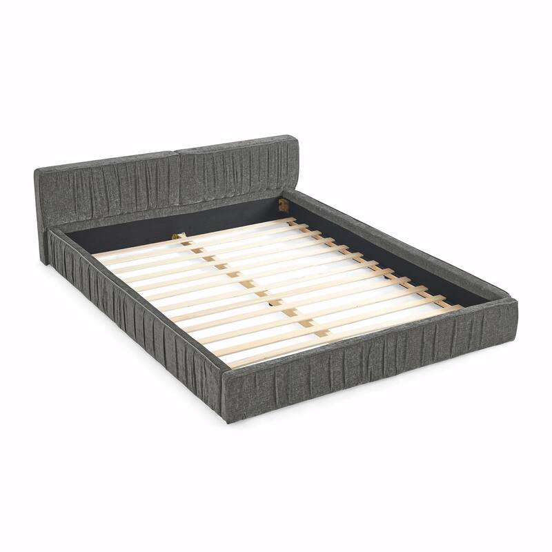 Grounded Queen Size Platform Bed with Headboard and Solid Frame