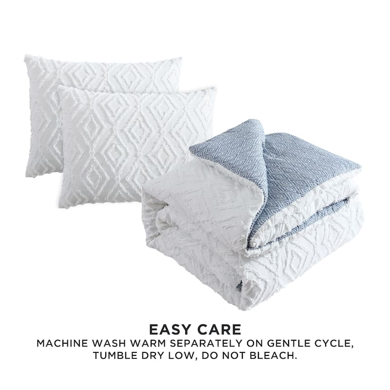 French Connection Hanwell Clipped Jacquard Comforter Sets