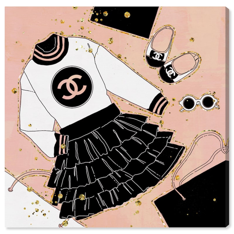 Wynwood Studio Prints Fashion and Glam Child's Fashion Closet Pink and Rose Gold Glam Wall Art Canvas Print