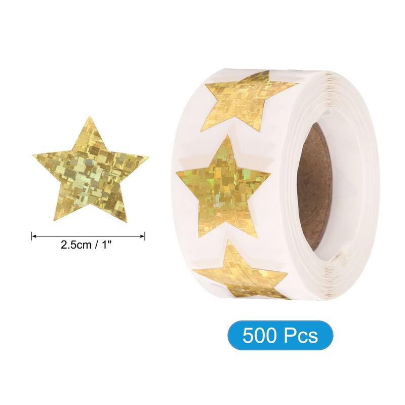 500pcs Star Stickers 1 Inch Self-Adhesive Stickers Label for Shop Home - Gold Tone - Gold Tone