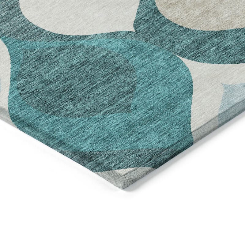 HomeRoots Ogee Transitional Rectangle Outdoor Rug