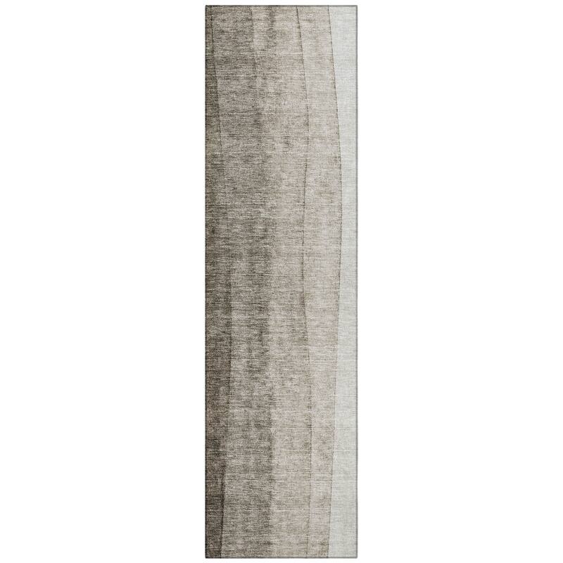 Machine Washable Indoor/ Outdoor Chantille Modern Horizon Rug