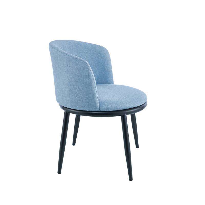 Porthos Home Danyl Fabric Dining Chairs with Iron Legs, Set of 2