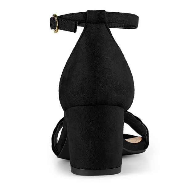low block heel shoes with ankle strap