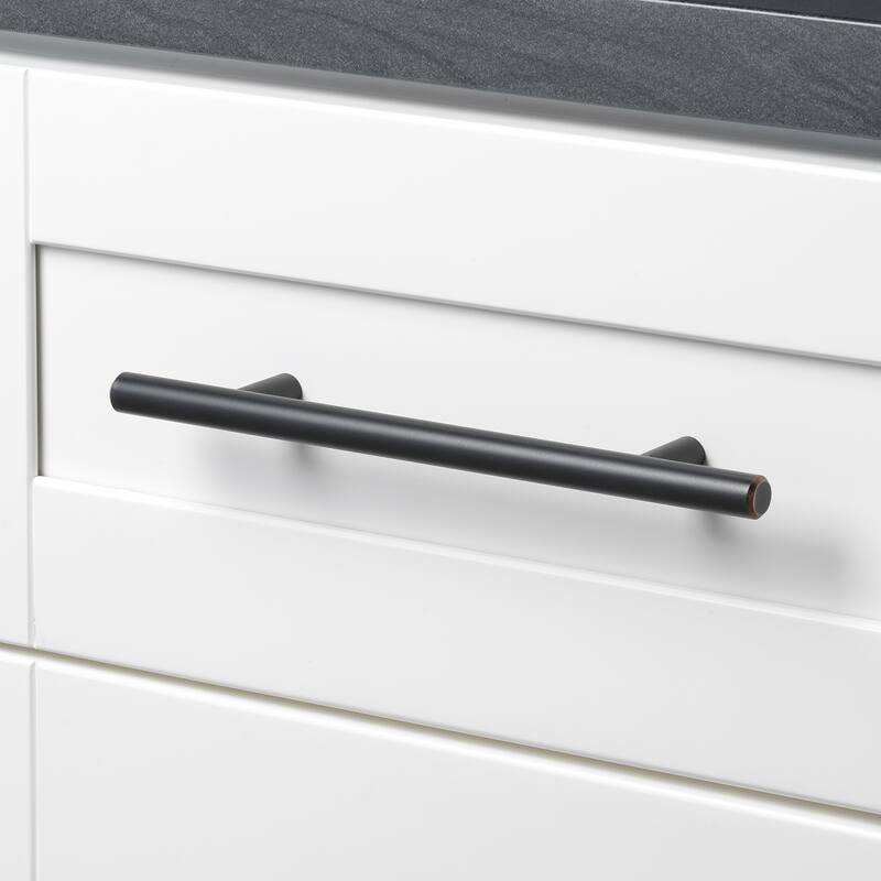 GlideRite 5-Pack 5-inch Center Solid Steel Cabinet Pull