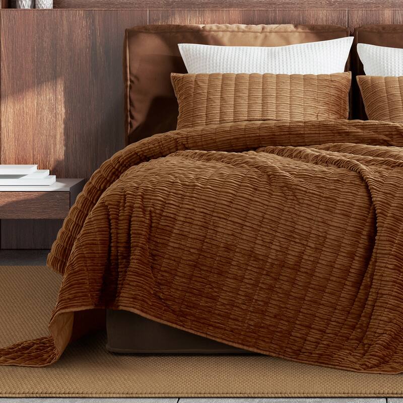 Wonderful Velvet 3 Piece Quilt Set