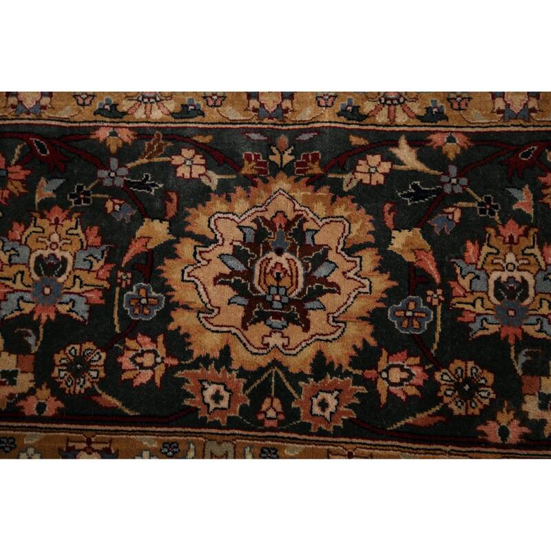 All-Over Large Agra Indian Area Rug Handmade Wool Carpet - 12'5" x 17'8"