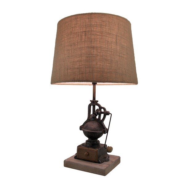 Shop Antique Finish Vintage Coffee Grinder Table Lamp w ...