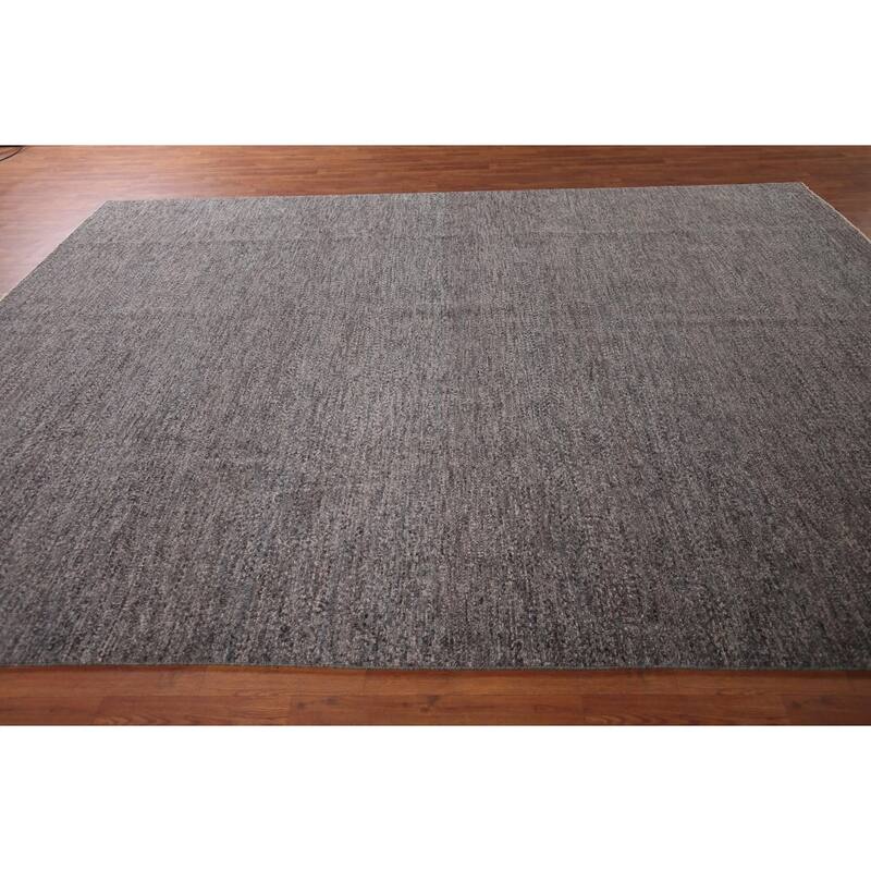 Gabbeh Modern Area Rug Hand-Knotted Wool Carpet - 9'0" X 12'3"
