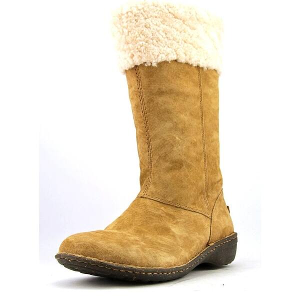 Shop Ugg Australia Karyn Women Round Toe Leather Tan Winter Boot