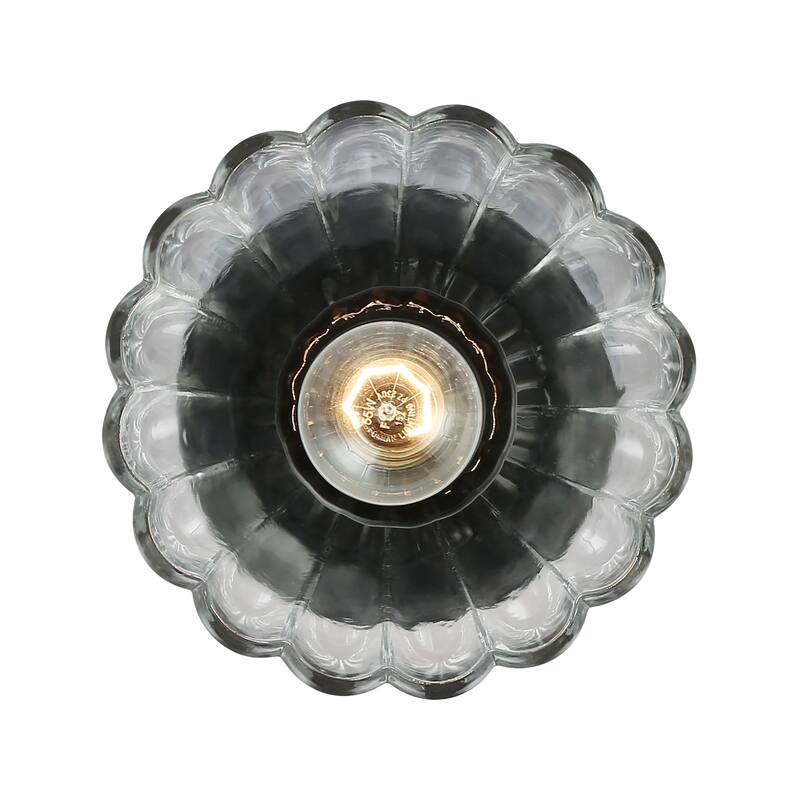 Golden Lighting Audra 1-light 7in Semi-Flush Mount in Matte Black - Matte Black - 1-Light 7" Semi-flush