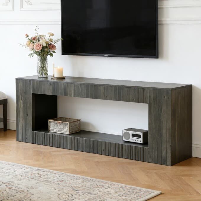 63-Inch TV Stand for Up to 70" TVS, Industrial Entertainment Center