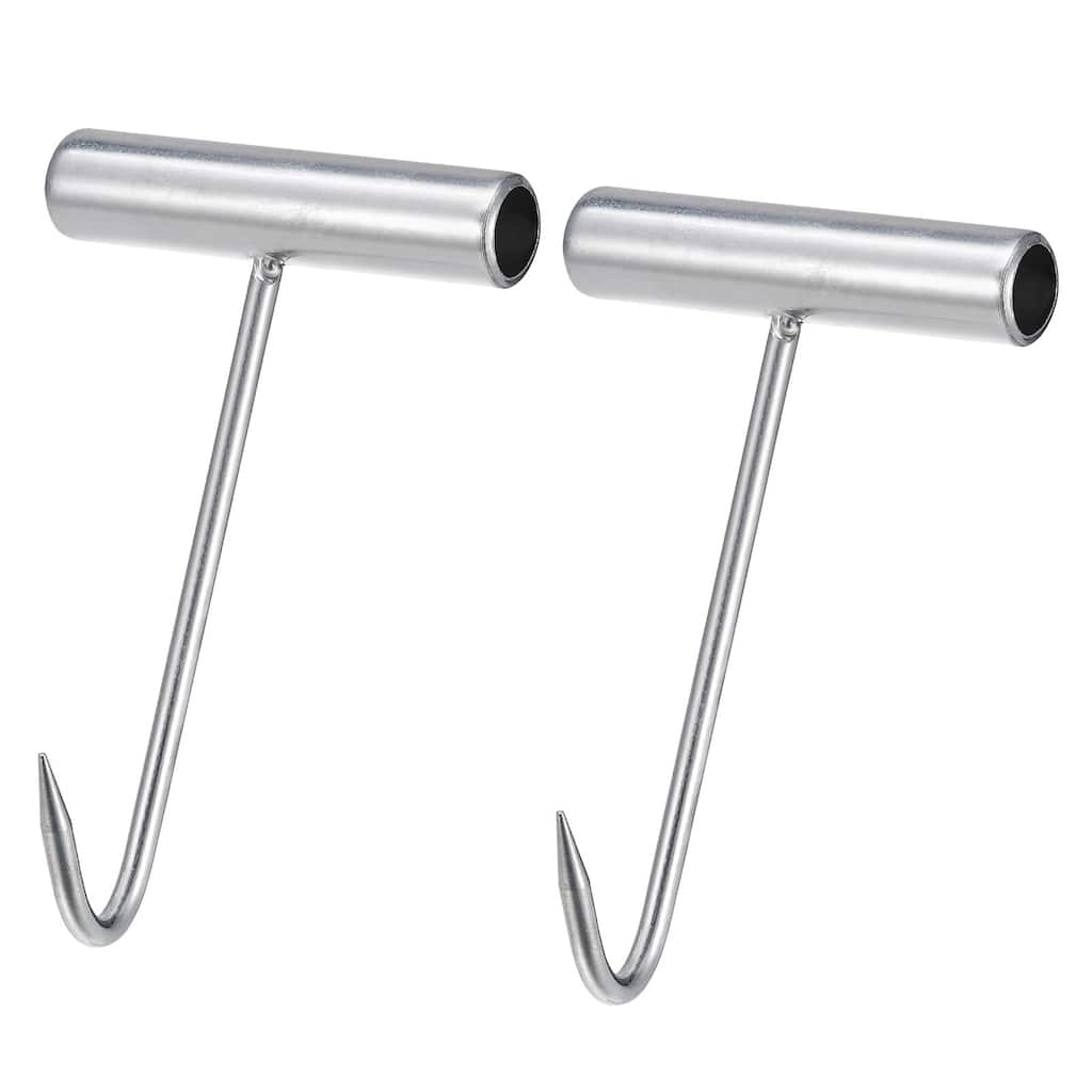 T-Handle Meat Boning Hook, Stainless Steel T Hooks for Kitchen - Silver Tone